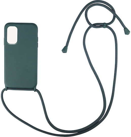 Sonique CarryHang Задна корица Силикон 0.5мм с Каишка Тъмнозелено (Poco M3 / Redmi 9T)