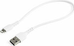 StarTech USB-A zu Lightning Kabel Weiß 0.3m (RUSBLTMM30CMW)