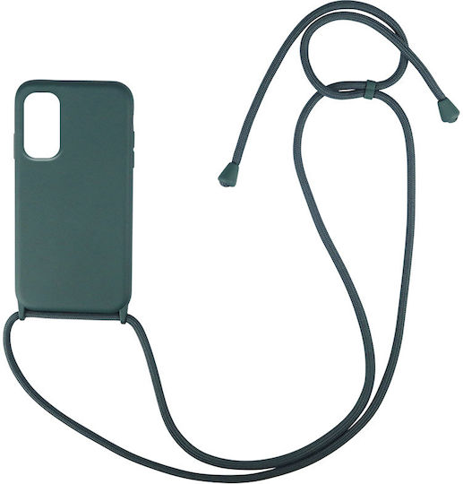 Sonique CarryHang Задна корица Силикон 0.5мм с Каишка Тъмнозелено (Redmi Note 10 5G / Poco M3 Pro)