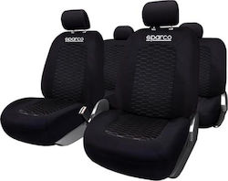Sparco Σετ Καλύμματα 4τμχ Βελουτέ Μαύρα SPS403BKGR
