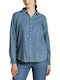 Women's Denim Long Sleeve Shirt Blue