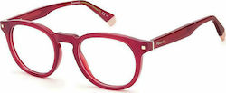 Polaroid Plastic Eyeglass Frame Red PLD D435 C9A