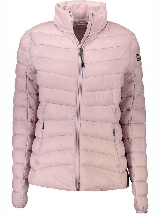 Napapijri Women's Short Puffer Jacket for Winter Pink