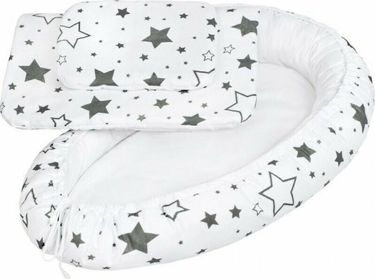 New Baby Детска Възглавница Гнездо Stars Бяла New Baby Детска Възглавница Гнездо Stars Бяла