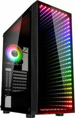 Kolink Void Rift Gaming Midi Tower Computer Case with Window Panel and RGB Lighting Black