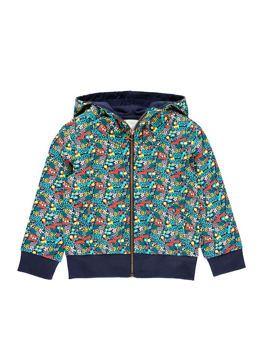 Boboli Girls Hooded Sweatshirt with Zipper Multicolour