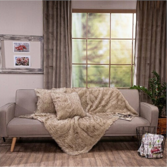 Teoran Pelt Cuvertură Pentru Canapea De Fotoliu Blănos 130x160cm 19