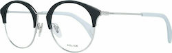 Police Eyeglass Frame Cat Eye Black VPL730 579Y