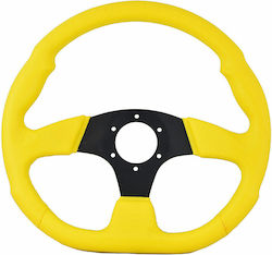 Simoni Racing Autolenkrad X2 Pu Drei-Speichen Schwarz/Gelb