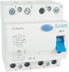 Elmark JEL1 Phase 4-Pole Earth Leakage Relay 63A 400V 40463