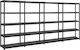 Plastic Outdoor Shelving Unit with 5 Shelves Black 340x40x185cm