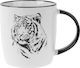 Sitram Tiger Κούπα από Πορσελάνη Λευκή 330ml
