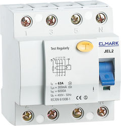 Elmark JEL2 Phase 4-Pole Earth Leakage Relay 32A 230V 40432S