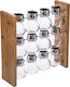 5Five Spice Jar Glass with Stand Brown 12pcs