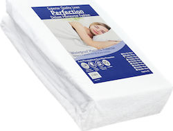 Family Enterprise Single Waterproof Jersey Mattress Cover Fitted Perfection White 100x200cm