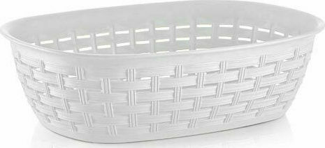 Alpina Appliances Brotkorb Kunststoff Weiß 30.5x21.5x7.3cm