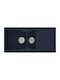 Sanitec Classic Drop-In Sink Left Synthetic Granite W104xD51cm Granite Blue
