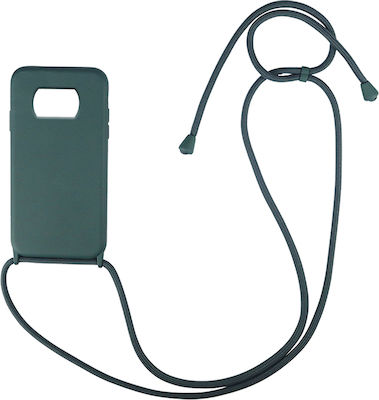 Sonique CarryHang Back Cover Silicone 0.5mm with Strap Dark Green (Poco X3 NFC / X3 Pro)