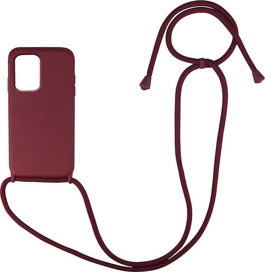 Sonique CarryHang Задна корица Силикон 0.5мм с Каишка Бордо (Galaxy S20 Ultra)