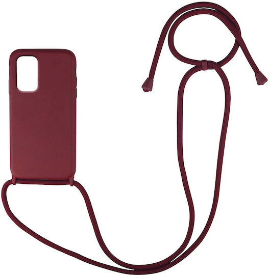 Sonique CarryHang Back Cover Silicon 0.5mm cu Curea Burgundy (Galaxy S20+)