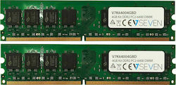V7 4GB DDR2 RAM με 2 Modules (2x2GB) και Ταχύτητα 800 για Desktop