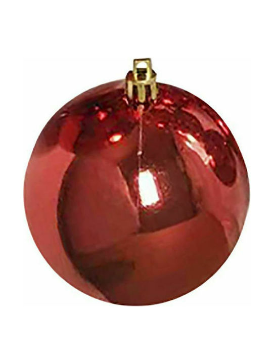 XMASfest Christmas Ball Ornament Red 10x10cm 6pcs