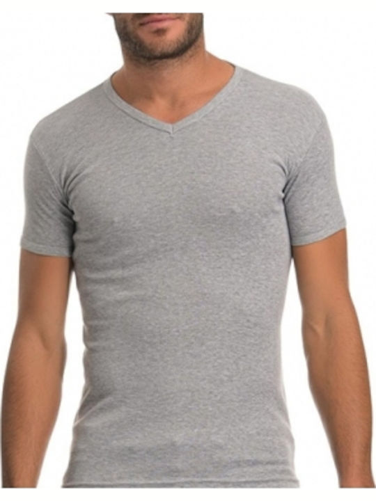 Men's Undershirt Short-sleeved in Gray Color