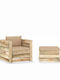 Garden & Outdoor Furniture Sets Living Room Set Pieces Green with Pillows