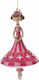 Iliadis Christmas Ballerina Ornament Pink 10x18cm