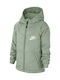 Kids' Sports Jacket Short with Hood Khaki Sportswear
