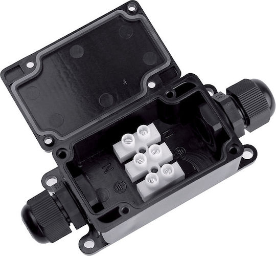 Elmark Elektrisches Gehäuse für Außenmontage Wasserdicht IP65 in Schwarz Farbe