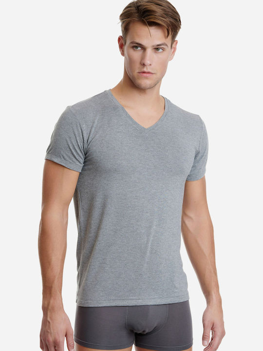 Walk Men's Undershirt Short-sleeved Grey Melange