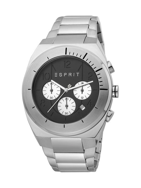 Esprit Uhr Chronograph Batterie mit Silber Metallarmband