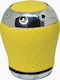 Shift Knob Special Ring Chrome/Leather Universal Yellow