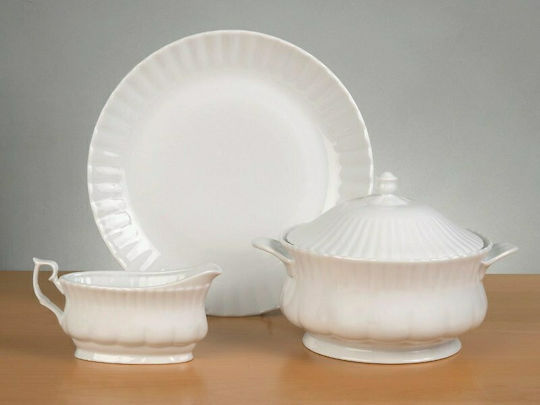 Cryspo Trio Ivona Suppenterrine aus Porzellan Weiß 1pcs