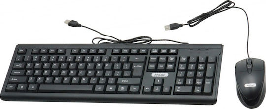 Andowl Q-KP500 Комплект клавиатура и мишка Английски US Черен