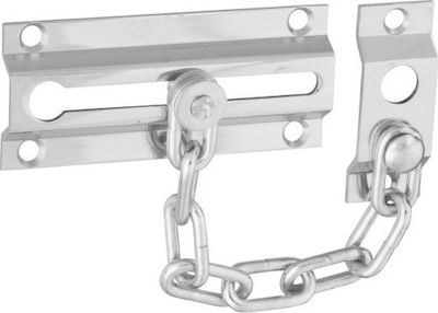 Door Hook with Chain Silver