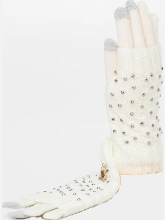 Women's Knitted Gloves White GL-22