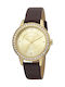 Esprit Women's Watch with Brown Leather Strap