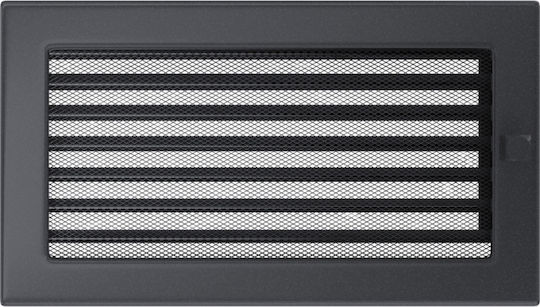 Kratki Rectangular Fireplace Air Shutter Gray 30x17cm