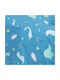 Melinen Crib Fitted Sheets Cotton Zoo Boy Blue 70x140cm