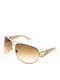 Gucci Women's Sunglasses with White Frame and Brown Gradient Lens GG2834/S 1ZSIS
