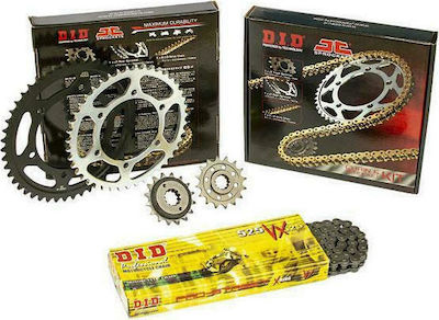 DID Chain & Sprocket Kit (15-45-520VX) for Yamaha XT 600 E / XT 400E 1991-2003