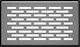 Kratki Rectangular Fireplace Air Shutter Inox 17x11cm
