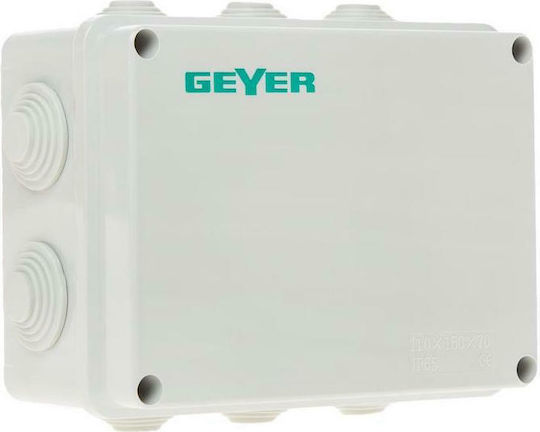 Geyer Surface-Mounted Electrical Box Branching for Plasterboard Watertight IP65 in Gray Color VAS200155