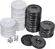 ToyMarkt Plastic Checkers for Backgammon 30pcs