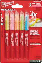 Milwaukee Highlighters Multicolour 5pcs