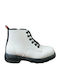 Clover Kids Boots from Patent Leather with Zipper White