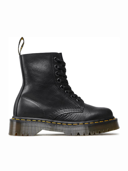1460 Pascal Bex Leder Damen Kampfstiefel Schwarz