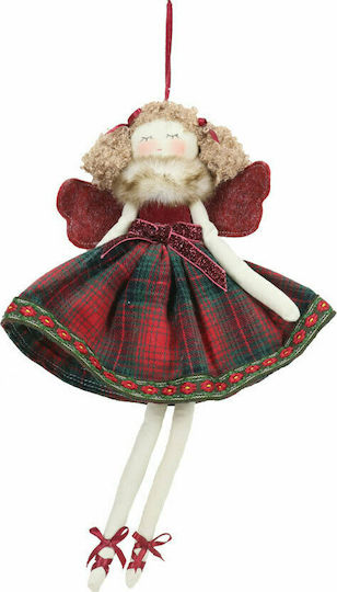 InTheBox Weihnachtliche Stoff Figur Cherub Rot Höhe 33cm